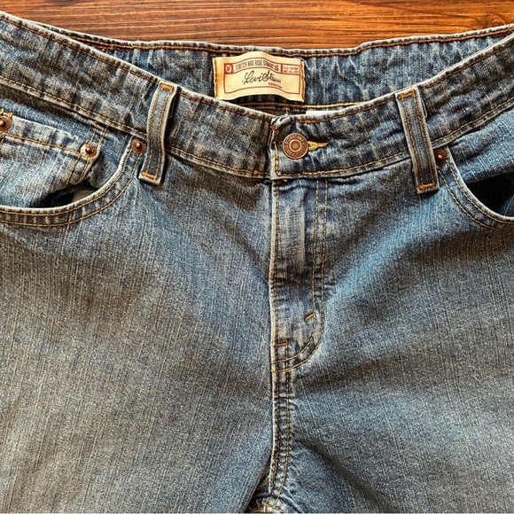 Y2K Levi Strauss Signature Jeans 10M Mid Rise Straight Leg Blue Stretch Denim - Picture 2 of 11